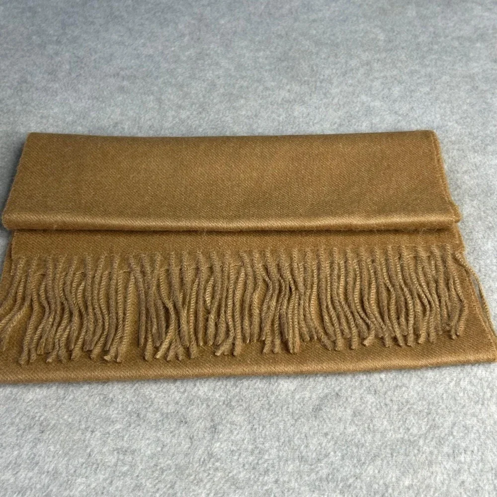 Peruvian Soul 100% Baby Alpaca Scarf‎ Wrap Shawl Handcrafted Made Peru Camel Tan